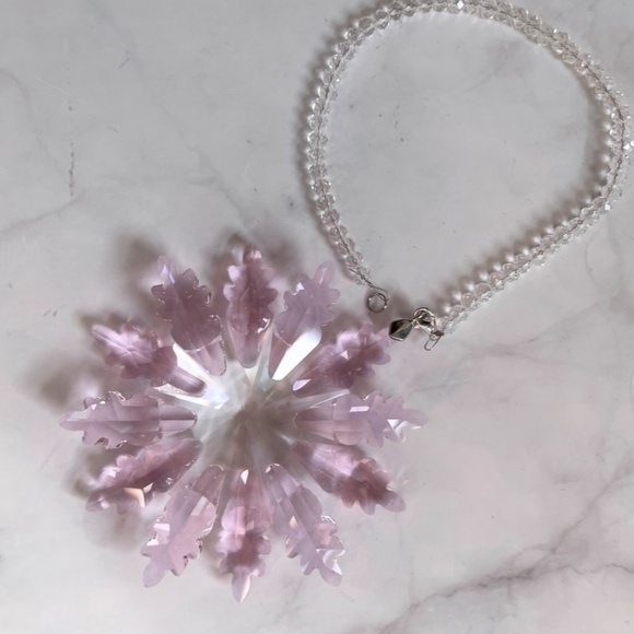 Crystal Snowflake Sun Catcher Christmas Tree Decor Czech Bohemia Crystal Gift - Picture 4 of 12